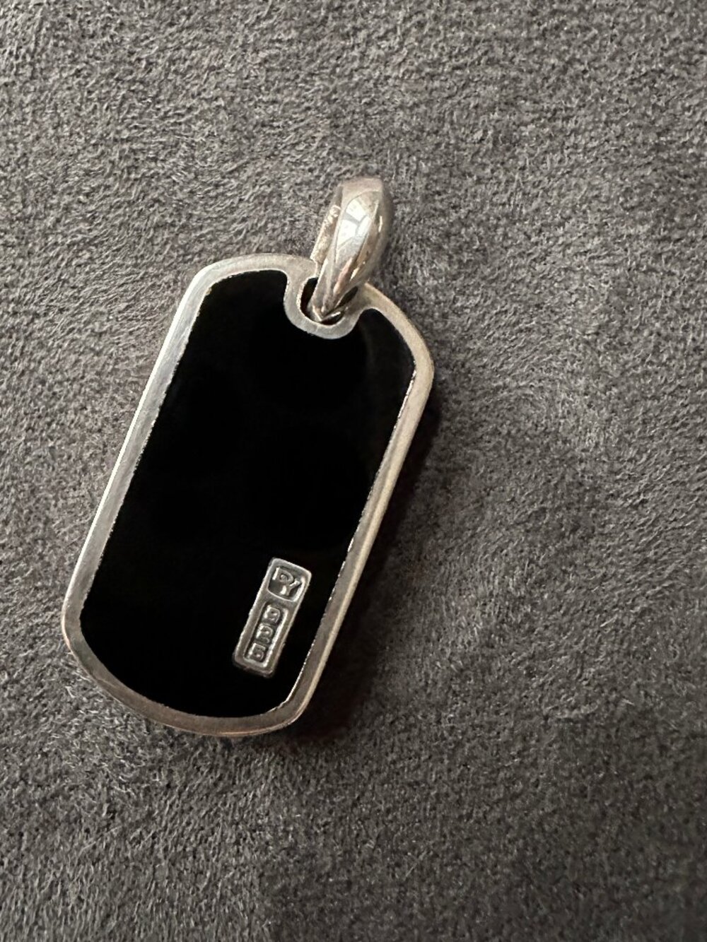 David Yurman Exotic Dog Tag Pendant w/ Black Onyx - Picture 6 of 14